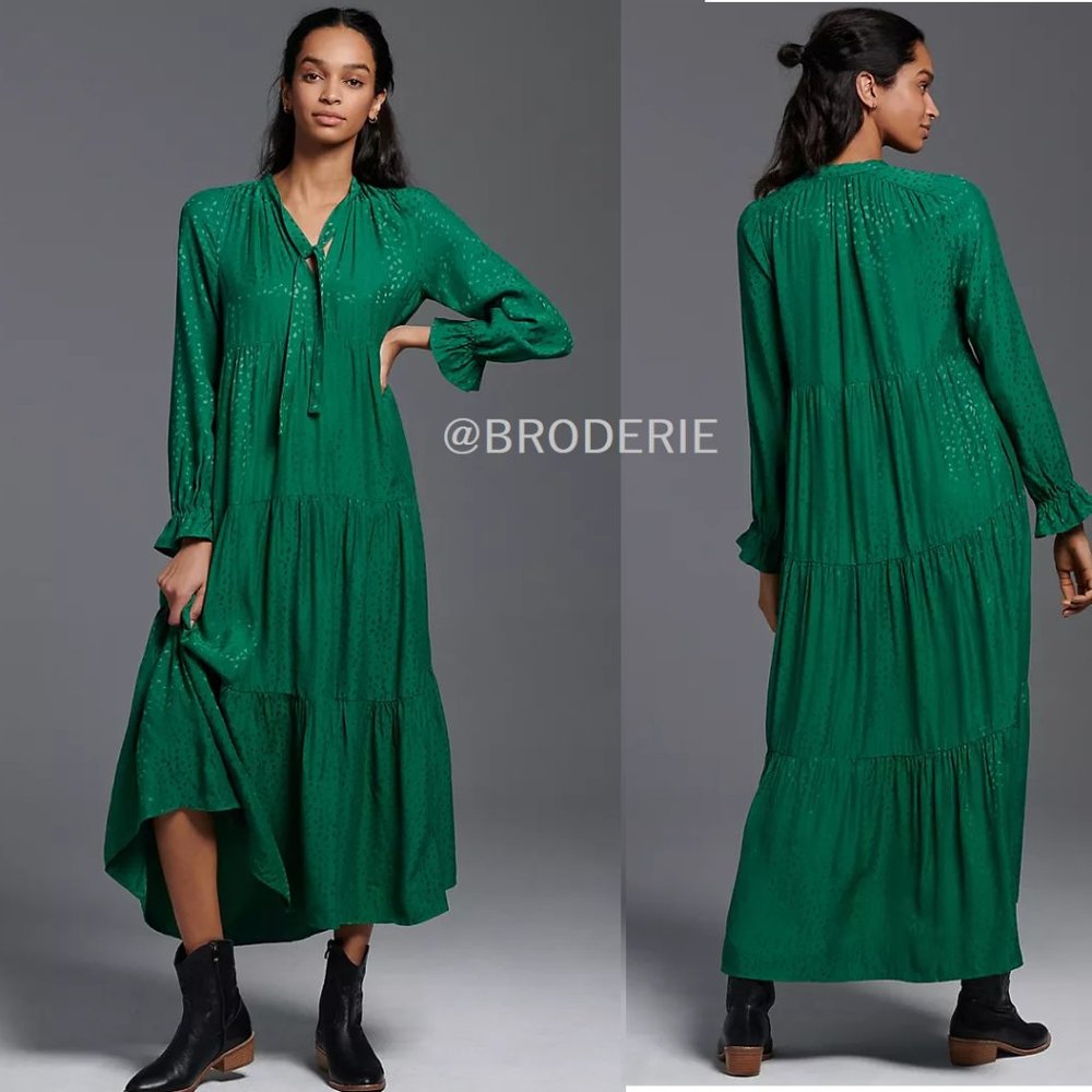 ANTHROPOLOGIE Maeve Wendy Tiered Maxi Dress
